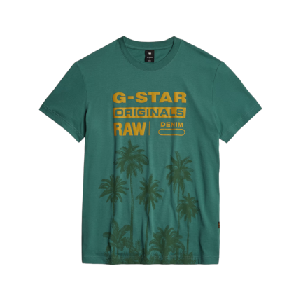 G Star Crew Palm Originals R T Blue Spruce