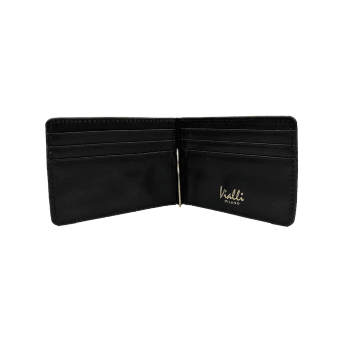 965 5B | The Vialli Venice Wallet in Black offers a blend of luxury and functionality with its premium leather construction and organized interior compartments. Perfect for everyday use, it combines sleek design with practicality to keep your essentials secure and accessible.