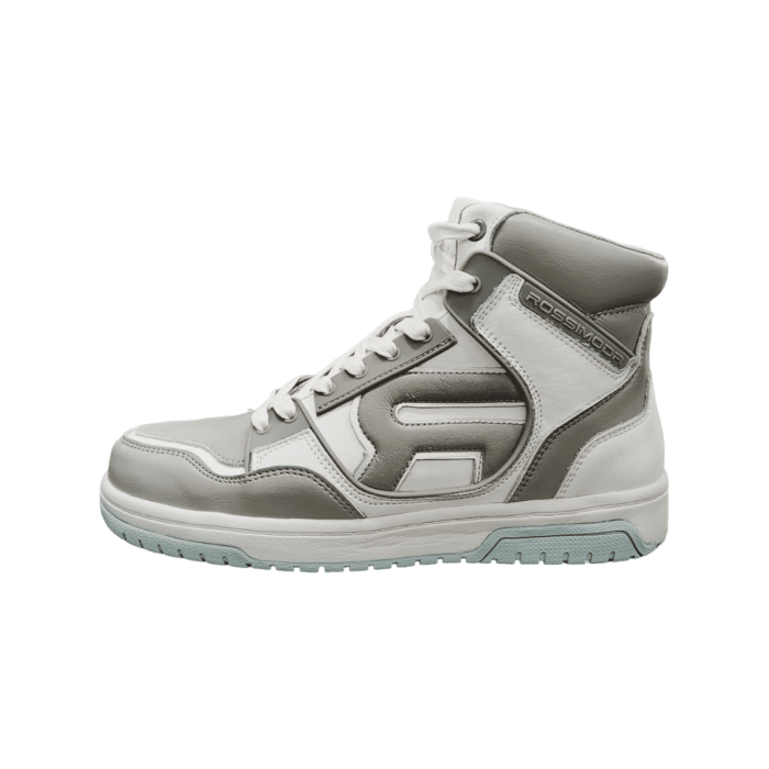 137 154A | The Rossimoda Pure Water Metta Mid in Grey offers urban sophistication and all-day comfort. Crafted from premium leather, it features a cushioned insole and a flexible rubber outsole for exceptional support and traction.