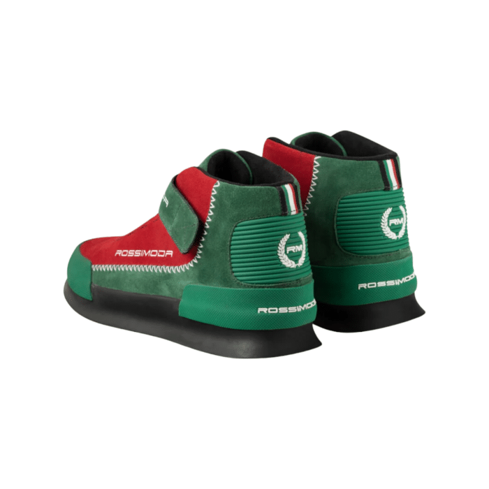 137 174B | The Rossimoda Picco High Top Sneaker in Green/Maroon offers a perfect blend of contemporary style and comfort. Crafted with premium materials (suede), these sneakers ensure durability and a standout look for any casual outfit.