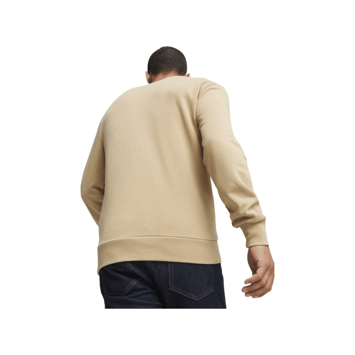 851 15C | The Puma Power Graphic Sweater in Tan offers the perfect blend of comfort and style, making it ideal for any occasion. Crafted from a soft, durable cotton-polyester blend, this sweater features the iconic Puma logo, ensuring you look effortlessly cool while staying cozy.