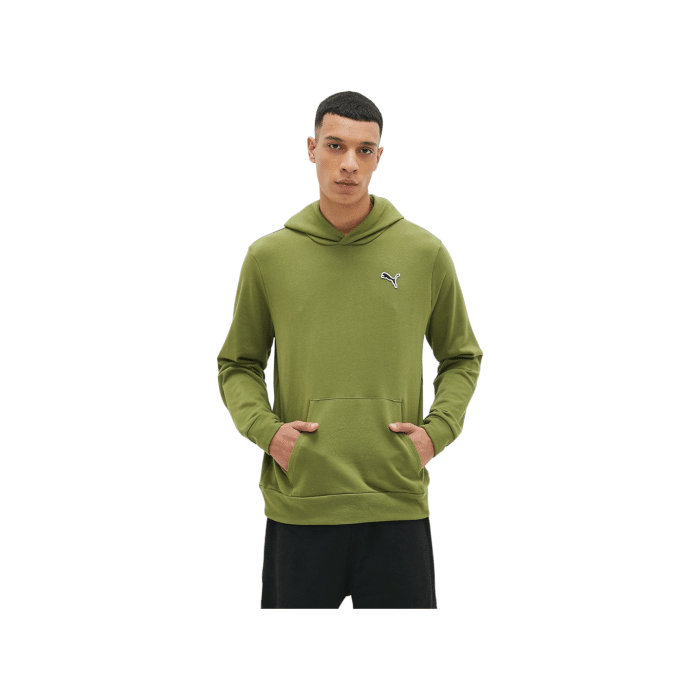 851 16B | The Puma Better Essentials Hoodie in Olive Green offers a bold, eye-catching design that stands out in any setting. Made with soft, premium fabric, this hoodie ensures you stay comfortable while showcasing Puma's iconic style.