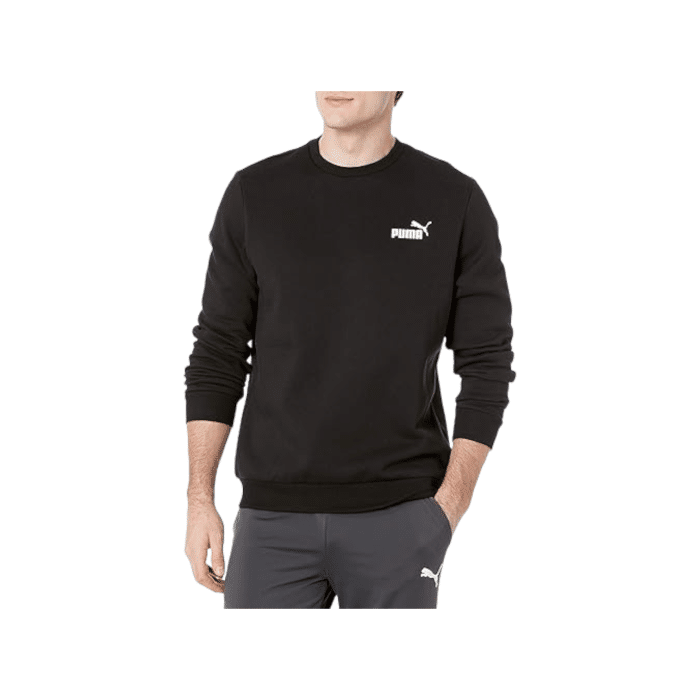 851 2B | The Puma Essential Logo Sweater in Black offers the perfect blend of comfort and style, making it ideal for any occasion. Crafted from a soft, durable cotton-polyester blend, this sweater features the iconic Puma logo, ensuring you look effortlessly cool while staying cozy.