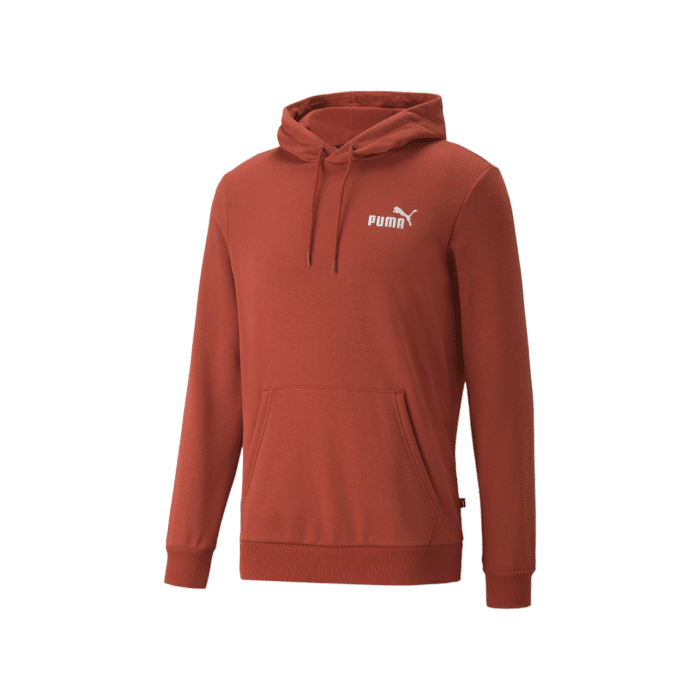 Puma Essential Embroidery Logo Hoodie Fleece Rust Red