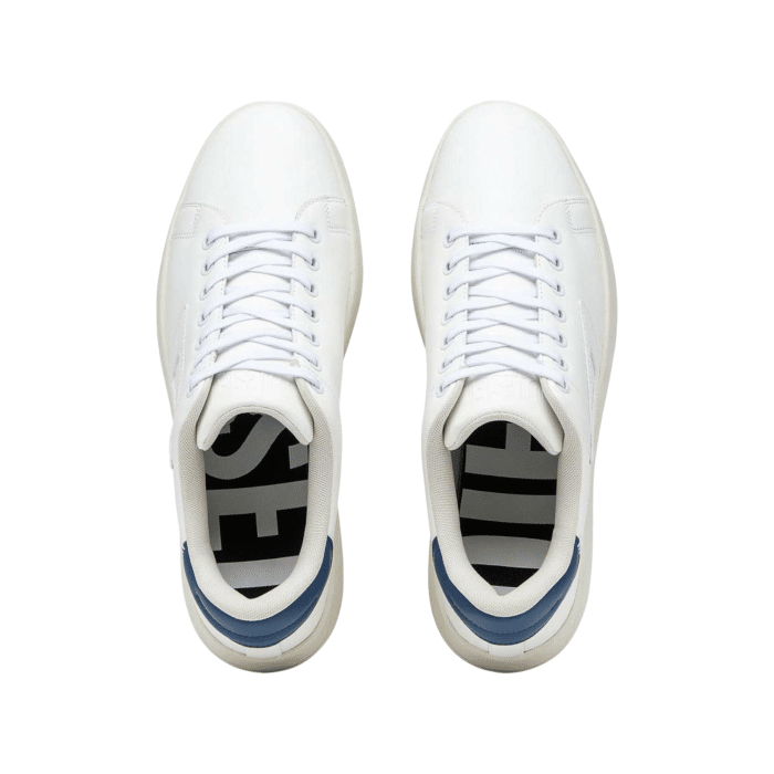 861 24C | The Diesel S-Athene Low in White/Blue offers a sleek and modern design perfect for urban adventures. Crafted with premium materials, these mid-top sneakers provide exceptional comfort and durability, ensuring you stay stylish and supported all day long.