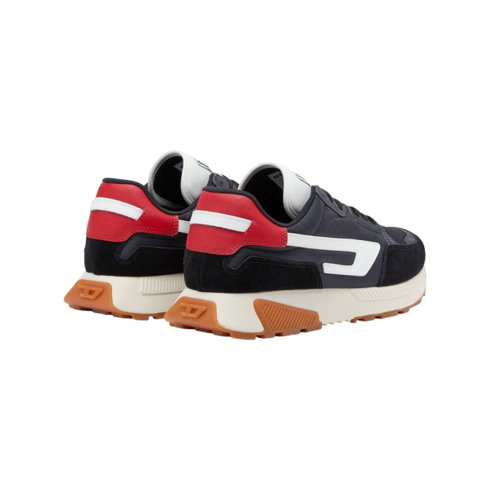 861 27B | The Diesel S-Tyche LL in Black/Red offers a sleek and modern design perfect for urban adventures. Crafted with premium materials, these mid-top sneakers provide exceptional comfort and durability, ensuring you stay stylish and supported all day long.