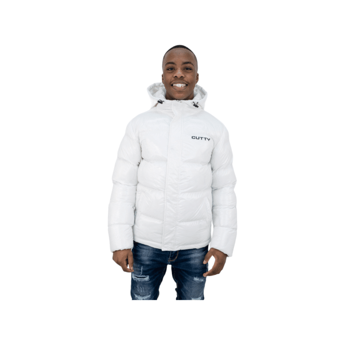 96 2A | The Cutty Shine Puffer Jacket in White combines warmth and style, featuring a sleek design and insulated padding for superior comfort. Perfect for cold weather, this durable jacket provides both functionality and a modern look, making it an essential addition to your winter wardrobe.