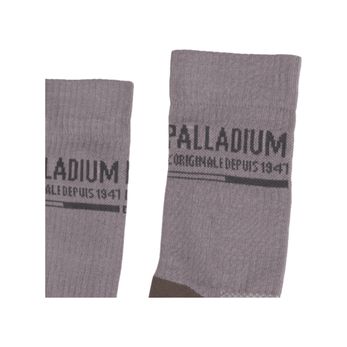 1031 8A | The Palladium Shaft Socks in Pink Grey with brown stripes combine classic style with modern comfort, perfect for any occasion. Made from a premium blend of materials, these socks ensure durability and a snug fit, providing both aesthetic appeal and practical benefits.