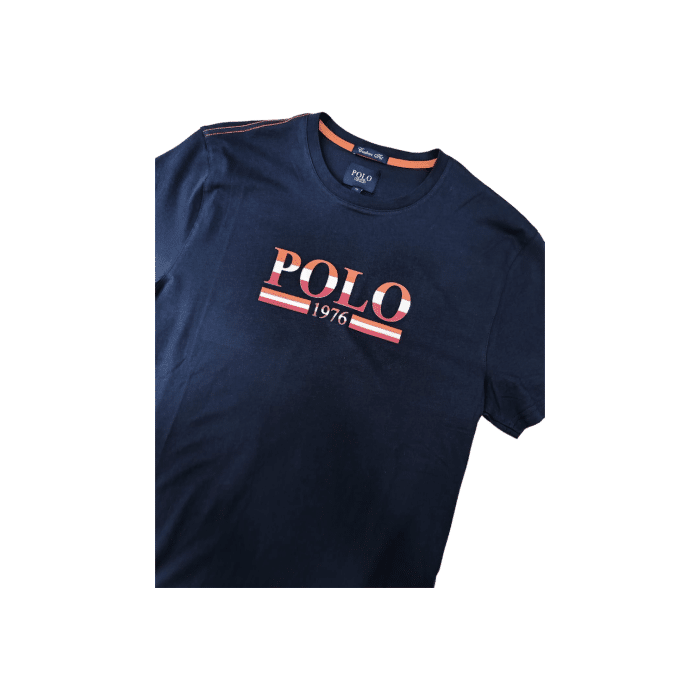 303 112B | The Polo Crew Logo Printed T-Shirt in Navy offers a blend of casual sophistication and timeless style. Featuring a classic crew neckline and a bold logo print, this shirt is designed to provide all-day comfort while making a statement, perfect for effortless everyday wear