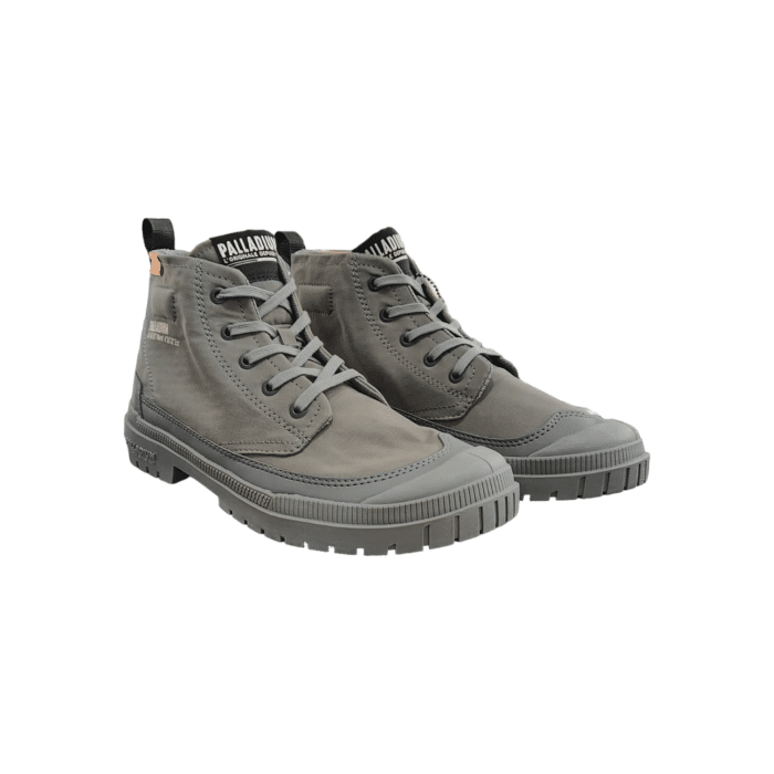 530 174B | The Palladium SP20 Hi Tech in Full Grey is a perfect blend of futuristic design and rugged functionality, featuring a streamlined silhouette crafted from premium materials that ensure durability and comfort. Its advanced sole technology provides superior grip and support, making it an ideal choice for urban explorers and those seeking a stylish, high-performance boot.