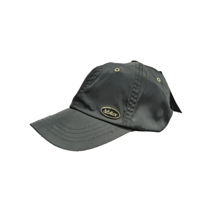 652 8A | The Arbiter Sports Peak Cap in Arbiter Cap Sports Peak Black offers a perfect blend of style and functionality, featuring durable, breathable fabric and an adjustable fit for all-day comfort. Its sleek color and structured design make it a versatile accessory, ideal for both athletic and casual wear.