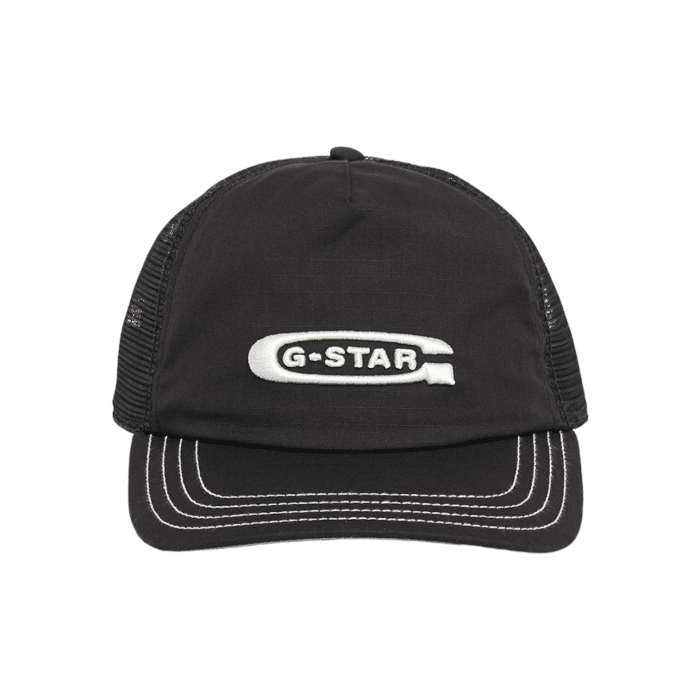 860 23A | The G Star Cap Avernus Trucker in Dark Black combines rugged style with everyday functionality, making it a versatile accessory for any wardrobe. Crafted from durable materials and featuring the signature G Star logo, this cap offers a sleek, understated look while providing a comfortable fit and lasting wear.