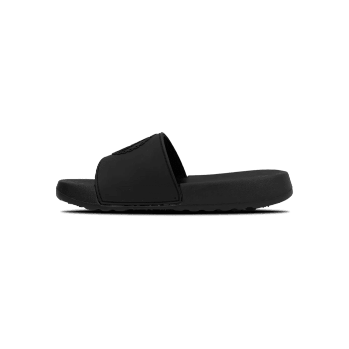 971 4A | The Vialli Slides Frigo in Black offer a sleek and minimalist design that effortlessly combines comfort with style, featuring a contoured footbed for optimal support. Crafted from high-quality materials, these slides are perfect for casual wear, providing durability and a sophisticated edge to any relaxed outfit.