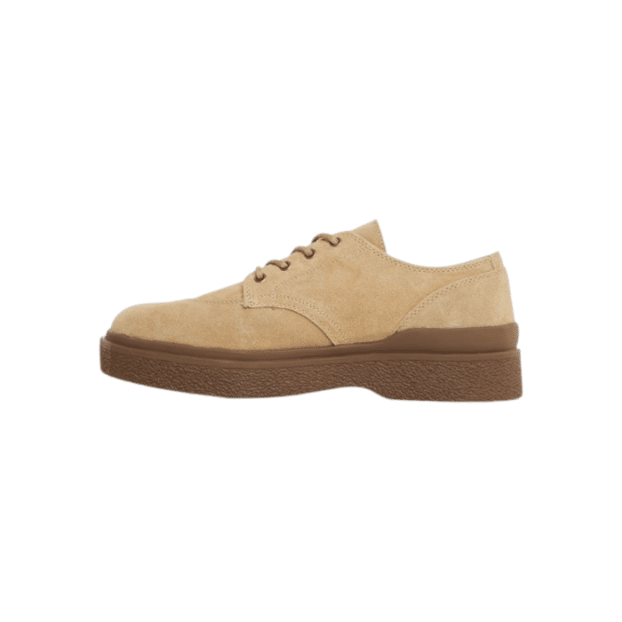 55 65A | The Jonathan D Ray Lace Up Sneaker Suede in Toast Tan color effortlessly combine sophistication and modern style, making them a versatile addition to any wardrobe. Crafted from high-quality Suede with a sleek detail, these shoes offer a polished look that's perfect for both formal occasions and smart-casual outfits.