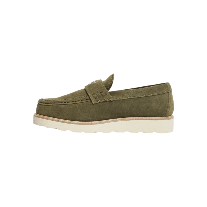 55 79A | The Jonathan D Douglas Slip On in Olive seamlessly blend sophistication and comfort, making them perfect for any occasion. Crafted with premium materials and a sleek design, these shoes offer unmatched durability and style.