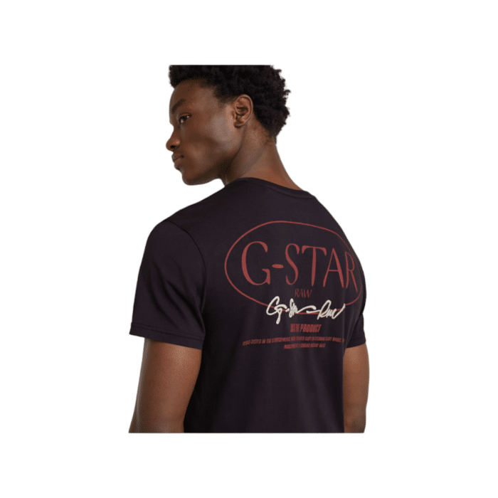 807 93D | The G Star Crew Circle Back Graphic R T in Dark Black  is a stylish and versatile piece perfect for any wardrobe. Made from high-quality fabric, it offers a comfortable fit and a sleek look suitable for any occasion.