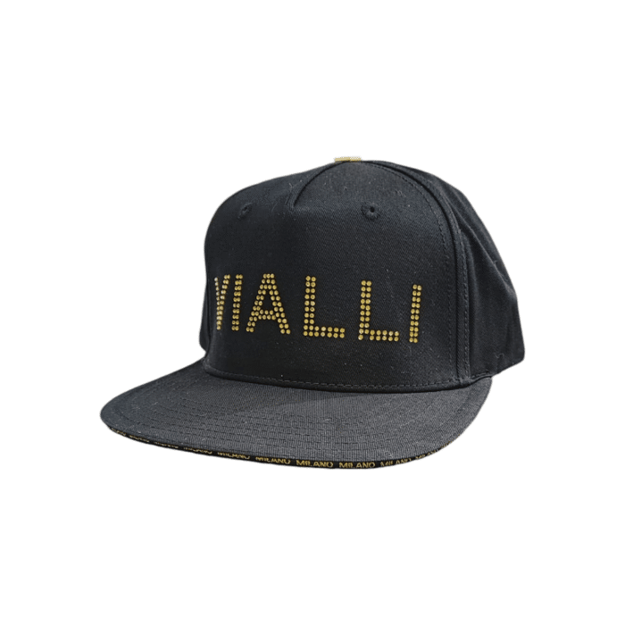 944 6A | The Vialli Caps Franchesca in Black offers a perfect blend of style and functionality, featuring durable, breathable fabric and an adjustable fit for all-day comfort. Its sleek color and structured design make it a versatile accessory, ideal for both athletic and casual wear.