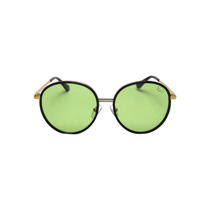 964 4A | The Vialli Sunglasses Don Spiaci C3 in Black and Green exude a sophisticated blend of modern elegance and timeless style. Featuring sleek black frames with green accents, these sunglasses offer a refined look that complements both casual and formal wear, ensuring you stay fashionable and protected under the sun.