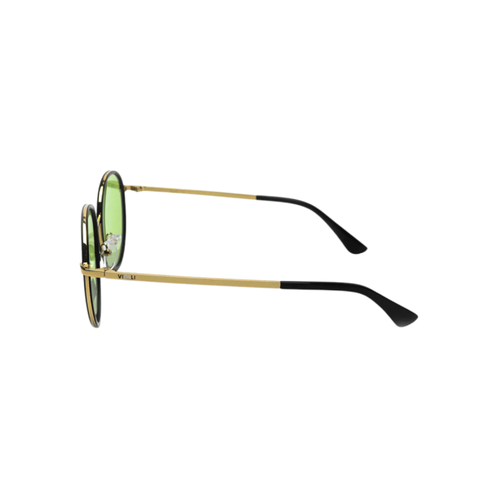 964 4C | The Vialli Sunglasses Don Spiaci C3 in Black and Green exude a sophisticated blend of modern elegance and timeless style. Featuring sleek black frames with green accents, these sunglasses offer a refined look that complements both casual and formal wear, ensuring you stay fashionable and protected under the sun.