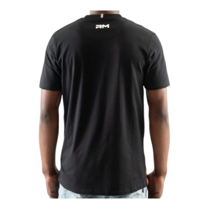 11 78 3 | The Rossimoda T-shirt Tree Logo in Black combines contemporary style with a commitment to sustainability, featuring a striking tree logo that symbolizes a connection to nature and eco-conscious fashion. Crafted from high-quality, breathable cotton, this T-shirt offers a soft, comfortable fit that feels luxurious against the skin, making it perfect for all-day wear whether you're dressing it up or keeping it casual. With its classic crew neck and versatile black color, this T-shirt effortlessly pairs with a variety of outfits, allowing you to express your personal style while supporting a brand dedicated to elegance and responsible practices.