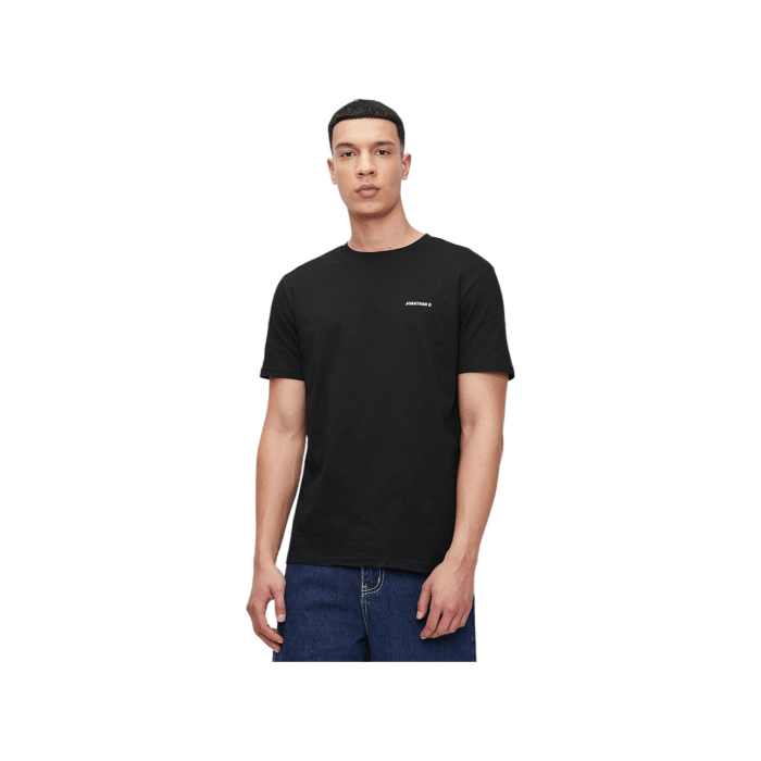 47 10A | The Jonathan D T-Shirt Celer in Black offers a sleek, minimalist design crafted from soft, breathable cotton, providing both comfort and durability for everyday wear. Its versatile black hue and classic fit make it a perfect choice for effortless style, whether dressed up or down.