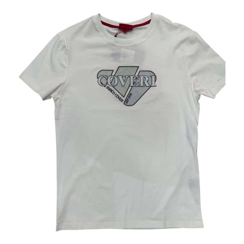 Enrico Coveri Center Stitched Logo White