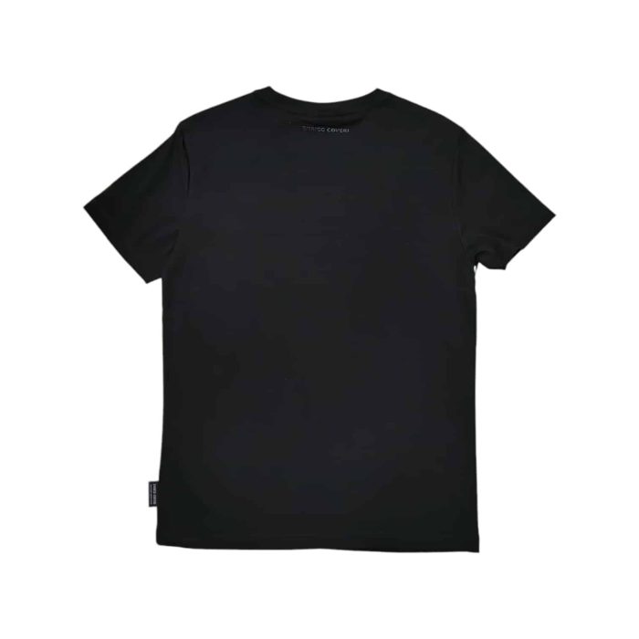 559 160 B | The <em>Enrico Coveri T-Shirt Graphic Dot Print Black</em> effortlessly combines modern style with comfort, showcasing a bold dot print that stands out against the sleek black fabric, making it a statement piece for any casual outfit. Crafted from high-quality, breathable material, this t-shirt ensures all-day comfort while maintaining its shape and vibrant design even after multiple washes, allowing for long-lasting wear. With its classic crew neckline and relaxed fit, this versatile t-shirt can be easily paired with jeans for a laid-back look or dressed up with chinos for a more polished ensemble, making it perfect for a variety of occasions.