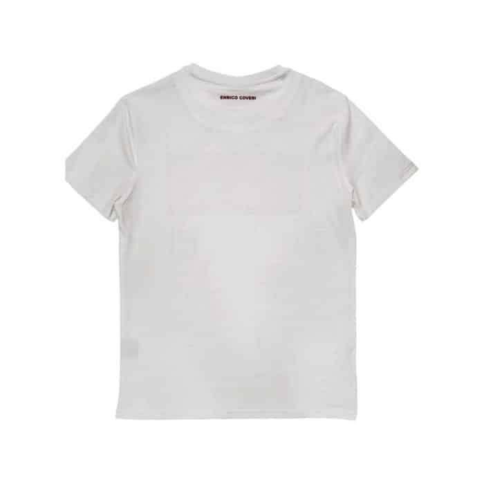 559 95 M 2 | The Enrico Coveri Crew 3D Print Logo T-Shirt in White/Red combines striking style with exceptional comfort, featuring a bold 3D logo that stands out against the crisp white fabric for a contemporary look. Crafted from a soft, breathable cotton blend, this t-shirt offers a relaxed fit that ensures you stay comfortable throughout the day, whether you're out with friends or lounging at home. With its versatile design, this t-shirt effortlessly pairs with jeans or shorts, making it an essential addition to your casual wardrobe that allows you to express your unique personality with ease.