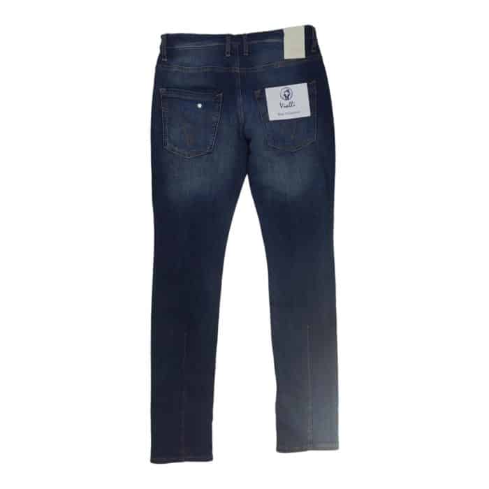 939 20 B | The Vialli Carst Strato Denim Jeans in Blue offer a perfect mix of timeless style and modern craftsmanship, with a slightly faded finish that adds character to their classic design. Made from premium-quality denim, these jeans provide durability and flexibility, ensuring comfort for all-day wear. Their regular fit and straight-leg cut make them versatile for various occasions, easily transitioning from casual to semi-formal looks with ease.