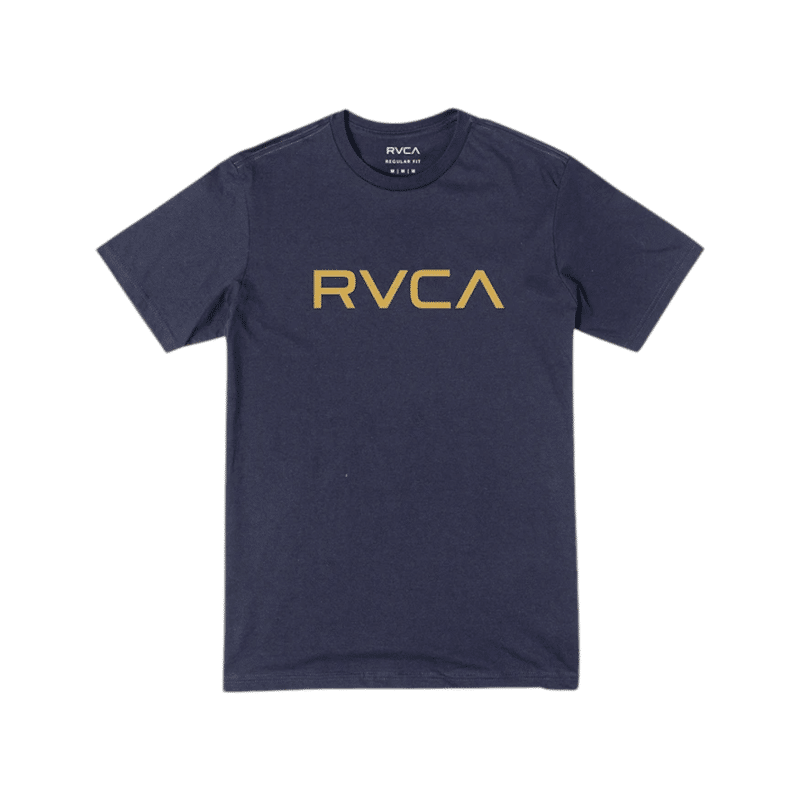 RVCA Tee Shirt Big Logo S/S Navy/Gold