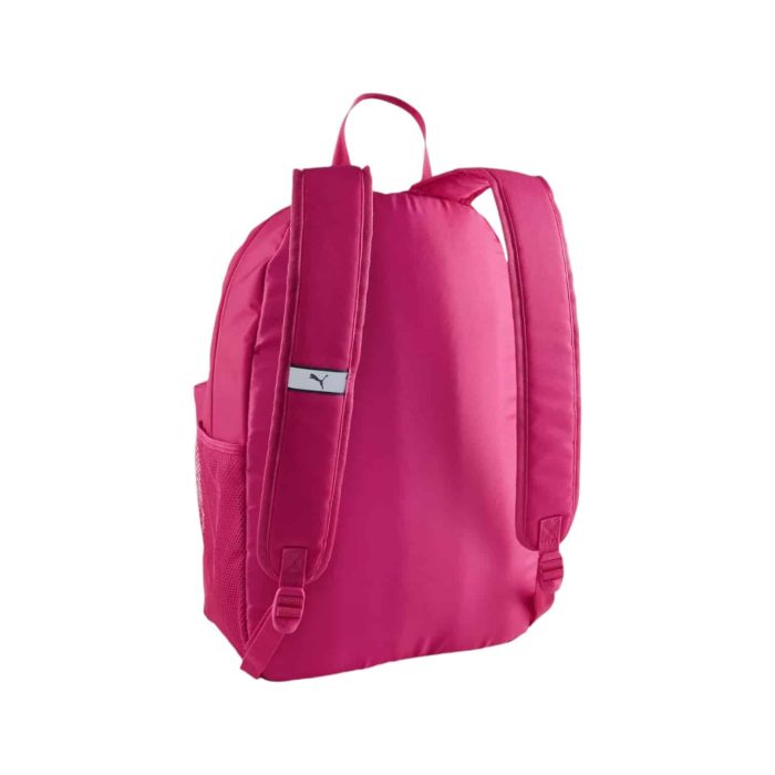 171 61 B | The Puma Backpack Patch Pink combines vibrant pink color with playful, colorful patches, creating a stylish and fun look perfect for those who want to stand out. It features a spacious main compartment for all your essentials, a padded laptop sleeve for added protection, and a front zip pocket for quick-access items, ensuring you stay organized throughout the day. With adjustable shoulder straps and a padded back panel for comfort, this durable yet lightweight backpack is ideal for school, work, or casual outings, providing both functionality and fashion.