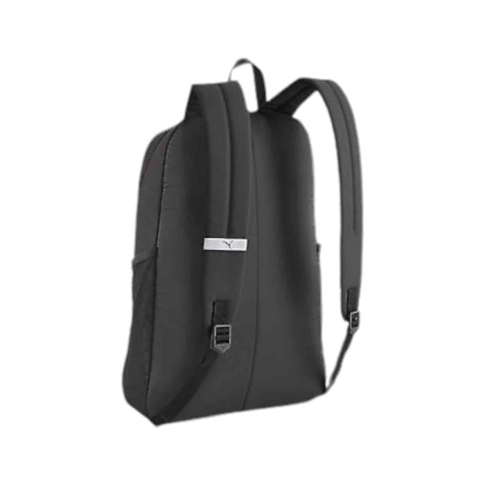 171 63 B | The Puma Backpack Plus Black combines a sleek, all-black design with practical features, making it a versatile choice for daily use, whether for school, work, or casual outings. It offers a spacious main compartment with a padded laptop sleeve for secure device storage, a front zip pocket for quick-access items, and side mesh pockets for added convenience. Designed for comfort, this durable backpack also features adjustable shoulder straps and a padded back panel, ensuring a comfortable fit and support throughout the day.