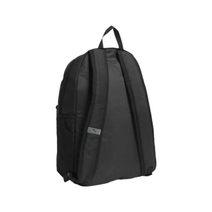 171 69 B | The Puma Backpack Phase Black offers a sleek, minimalist design that’s perfect for everyday use, whether for school, work, or the gym. It features a spacious main compartment with a padded laptop sleeve for secure storage, along with a convenient front zip pocket for quick access to smaller essentials. With adjustable shoulder straps and a padded back panel for comfortable carrying, this durable backpack combines style, functionality, and comfort, making it a reliable choice for any occasion.