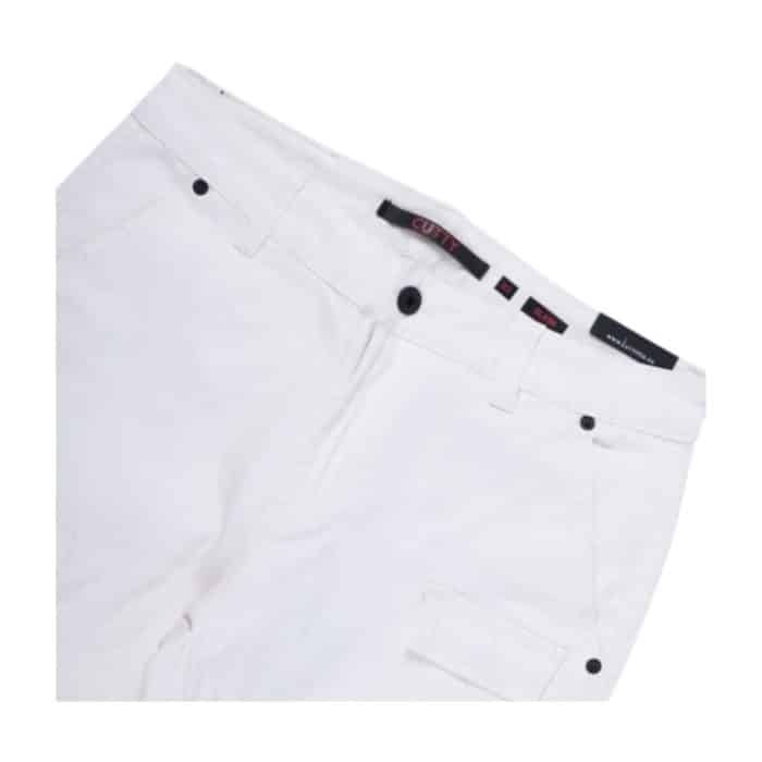 204 45 C | The Cutty Jeans Leo Cargo White combines modern style with classic utility, featuring a crisp white color and a tailored, slim-fit silhouette that stands out in any wardrobe. Made from a soft, durable cotton blend, these cargo jeans offer both comfort and functionality, with strategically placed pockets for your essentials, ensuring practicality without sacrificing style. Perfect for casual outings or more polished looks, the Leo Cargo White is a versatile wardrobe staple that pairs effortlessly with a variety of tops and shoes, making it ideal for any occasion.