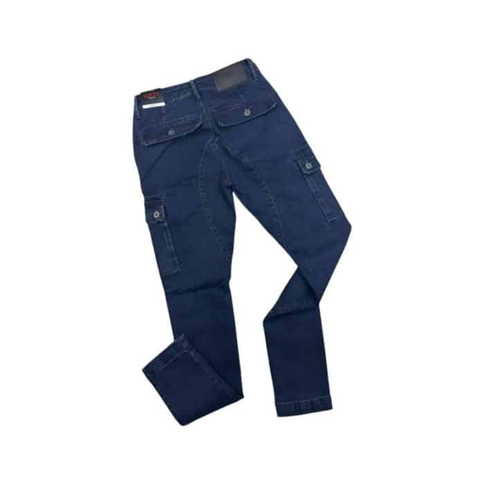 204 60 C | The Cutty Jeans Sniper Cargo  in Dark Denim offer a perfect balance of style and functionality, featuring a rich, dark denim wash that adds sophistication while maintaining a rugged, urban appeal. Crafted from a durable cotton blend with a slight stretch, these jeans provide all-day comfort and flexibility, while their spacious cargo pockets offer added practicality for carrying essentials without compromising the sleek, streamlined look. With reinforced stitching, durable metal hardware, and a modern fit, these jeans combine utility with contemporary design, making them a versatile and stylish option for both casual and active days.