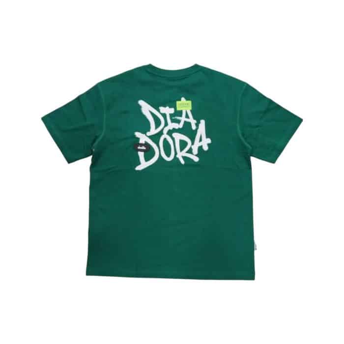 401 15 B | The Diadora Vincenzo Green T-Shirt blends contemporary style with exceptional comfort, making it a versatile choice for both active and casual settings. Crafted from a premium cotton blend, it offers breathability, moisture-wicking capabilities, and long-lasting durability to keep you comfortable throughout the day. Featuring a vibrant green hue, a minimalist logo, and a tailored fit, this T-shirt adds a fresh and polished touch to your wardrobe while ensuring effortless wearability.