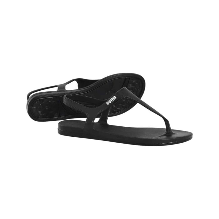 528 27 C | The Puma Sandals StyleCat Sleek Injex in Black offer a minimalist, modern design with a sleek black colorway that complements any casual outfit effortlessly. Built for comfort, these slip-on sandals feature a cushioned footbed that provides soft, supportive comfort for all-day wear, while the durable rubber outsole ensures reliable traction on various surfaces. With subtle Puma branding and a streamlined silhouette, these sandals bring both style and versatility to any summer wardrobe.