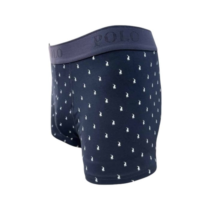 642 4 C | The Polo Boxer Basic Knit Print 3-Pack in Navy offers a perfect blend of comfort, durability, and classic style for everyday wear. Each pair is crafted from soft, breathable cotton knit fabric, featuring a relaxed fit with a comfortable elastic waistband and a functional button-fly design. With its timeless navy color and subtle patterns, this 3-pack adds understated sophistication to your essentials, making it ideal for both day and night.