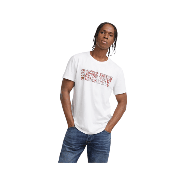 807 99A | The G-Star Crew Chain Logo R T in white combines sustainability and comfort, crafted from 100% organic cotton with a soft jersey knit that provides breathability and a natural feel. Designed with built-in stretch, this t-shirt offers flexibility and ease of movement, making it ideal for everyday wear while maintaining its shape. Featuring a bold chain-style G-Star logo across the chest, this shirt brings a modern, urban edge to a classic crew neck silhouette, perfect for pairing with both casual and semi-casual outfits.