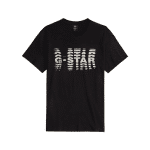 G Star Raw T Shirt Shattered Graphic Black