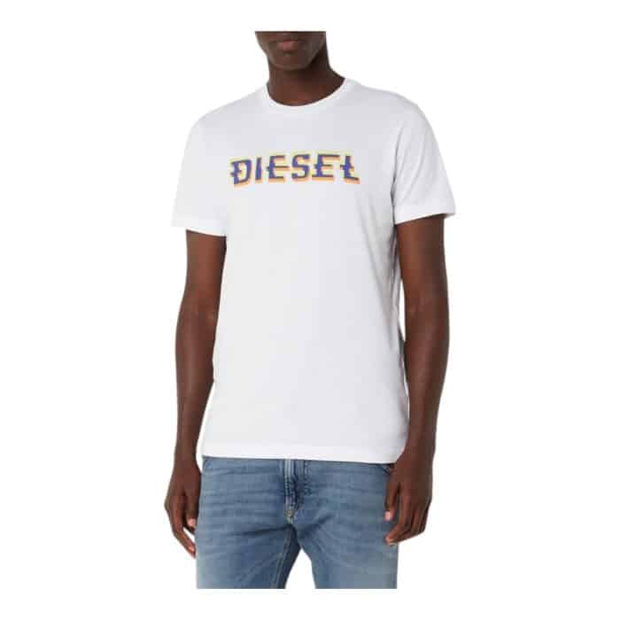 862 33 B | The Diesel T-Shirt T-Diegor K52 White combines premium craftsmanship with a sleek, minimalist design, making it a versatile addition to any wardrobe. Crafted from 100% high-quality cotton, it offers unmatched comfort and durability, featuring a regular fit and a classic crew neckline that flatters a variety of styles. Enhanced by Diesel’s iconic logo on the chest, this T-shirt effortlessly blends urban edge with timeless sophistication, perfect for casual outings or layering for a more polished look.