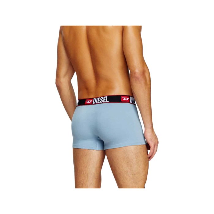 909 4 C | The Diesel Underwear Damien 3-Pack Boxer Shorts combines style, comfort, and durability, offering three pairs made from a premium cotton blend for all-day softness and breathability. Each boxer features a supportive mid-rise fit and a Diesel-branded elastic waistband that sits comfortably on the waist, adding a modern touch to your essentials. With reinforced seams and sturdy construction, these boxers are designed to maintain their shape, color, and comfort through regular wear and washing, making them a dependable choice for any occasion.