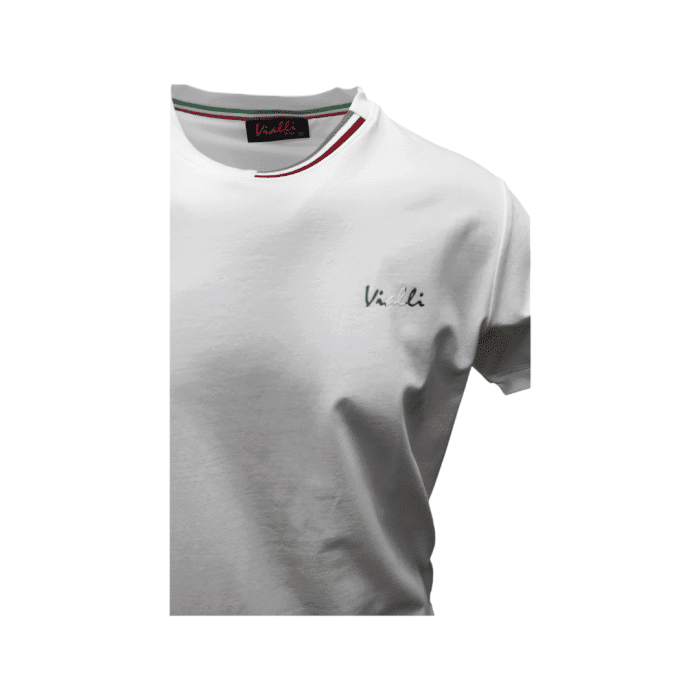 938 59B | The Vialli T Shirt Candy in White combines sleek design with premium comfort, making it a versatile piece for any wardrobe. Crafted from soft, durable fabric, this shirt ensures a flattering fit and pairs effortlessly with any outfit for a stylish, modern look.