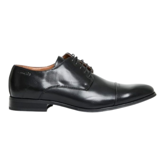 970 16 C | The Gino Paoli Gerson Lace Up Black shoes blend timeless elegance with modern craftsmanship, making them an essential choice for the discerning man. Crafted from premium black leather with a sleek, polished finish, these lace-up shoes are designed to pair seamlessly with both formal and semi-formal attire. Featuring a cushioned insole for lasting comfort and a durable outsole for reliable traction, the Gerson Lace Up Black offers both style and support, perfect for long days that transition effortlessly into refined evenings.