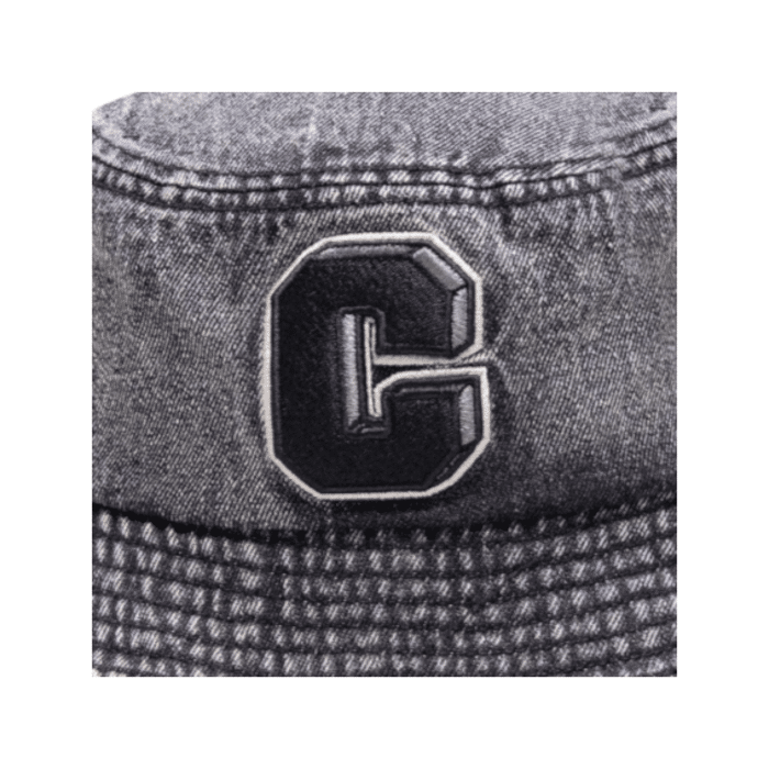 12 11B | Elevate your style with the Cutty Floppy Oasis Bucket Hat in Black denim, featuring a bold embroidered "C" and a classic washed design for a retro-inspired yet modern look. Crafted from durable and breathable fabric, this versatile hat combines comfort and functionality, making it perfect for sunny days, casual outings, or festival-ready outfits.