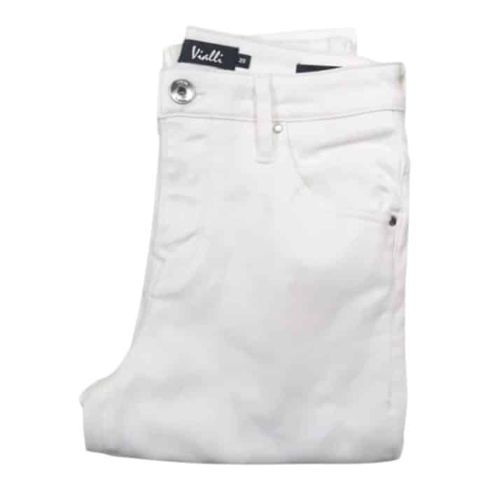 939 42 C 1 | The Vialli Jeans Ultra Fit Globe Oil White combines bold style with everyday comfort, featuring a pristine white denim finish enhanced by a unique oil-wash effect that adds a modern twist to a classic look. Crafted from premium stretch denim, these jeans offer a tailored fit that moves effortlessly with your body, providing both flexibility and durability for all-day wear without compromising on shape or style. With sleek stitching, discreet pockets, and a colorfast design, the Globe Oil White jeans maintain their fresh, sharp look while seamlessly transitioning from casual outings to more refined occasions.