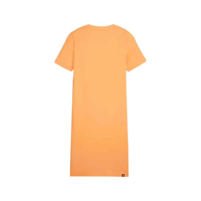 995 9 B | The Puma T Shirt Dress ESS Melon offers a perfect blend of comfort and style with its vibrant melon color, soft fabric, and relaxed fit, making it a versatile addition to any casual wardrobe. Designed with a modern T-shirt silhouette, this dress provides all-day wearability while the minimalist Puma logo adds a touch of sophistication without overpowering the overall look. Ideal for a variety of occasions, from laid-back outings to quick errands, the dress easily pairs with sneakers or sandals and can be accessorized to create a personalized, effortless outfit.