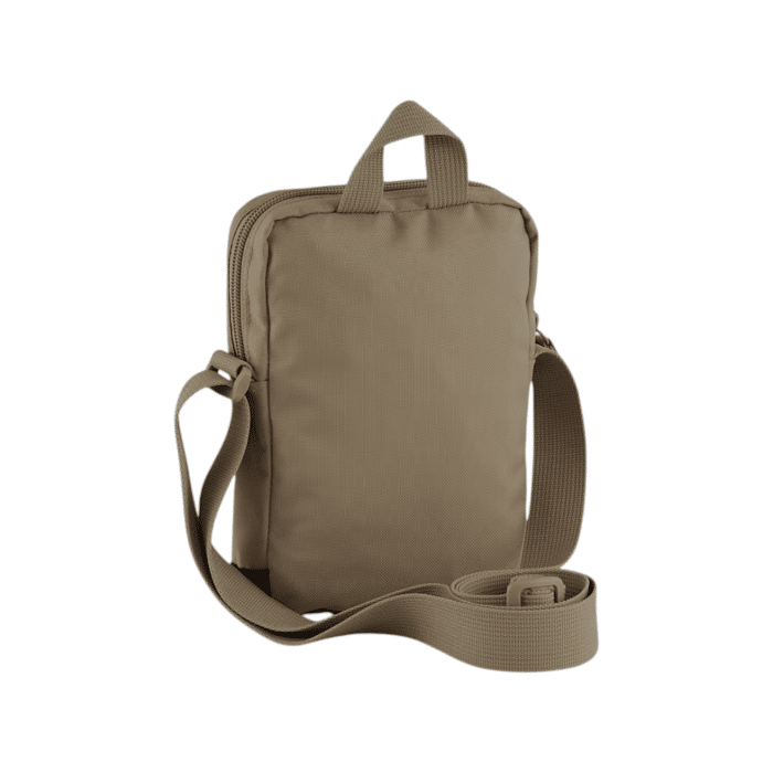 171 71A | The Puma Buzz Portable Bag Bold - Taupe is a sleek and durable everyday bag with an embossed Puma logo, adjustable strap, and multiple compartments for easy organization and versatile wear.