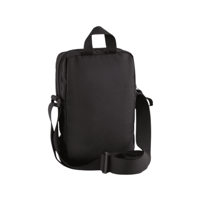 171 72A | The Puma Buzz Portable Bag Bold - Black is a sleek and durable everyday bag with an embossed Puma logo, adjustable strap, and multiple compartments for easy organization and versatile wear.