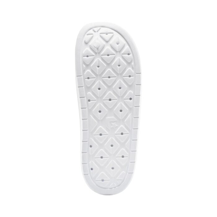 125 48 D | The Converse Essential Slide Slip White offers a sleek and minimalist design, featuring a clean white colorway and a wide, comfortable strap adorned with the iconic Converse logo, making it a versatile addition to any casual or semi-formal outfit. Crafted with a cushioned footbed for superior comfort and a durable synthetic upper, these slides provide excellent support and grip, ensuring stability and long-lasting wear for everyday activities. Easy to maintain and effortlessly stylish, this slide is the perfect combination of practicality and timeless design, making it an essential choice for those who value comfort and classic aesthetics.